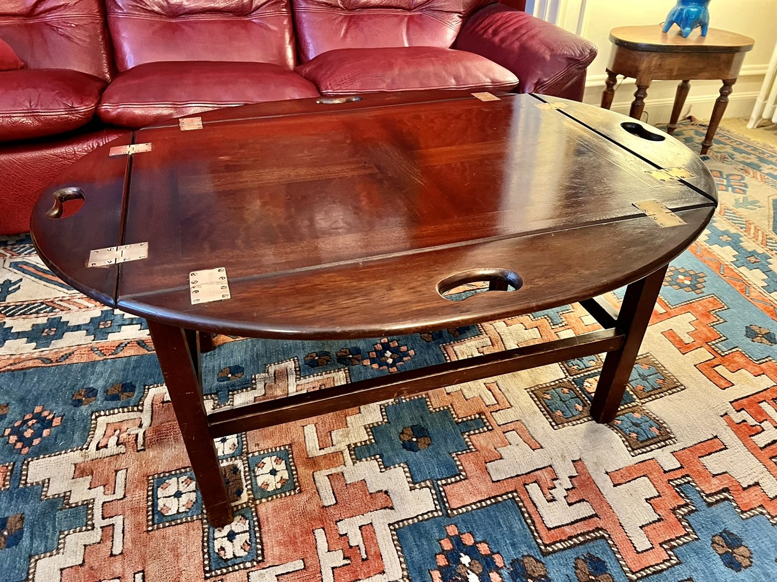 Table Butler’s Tray anglaise années 50 plateau amovible