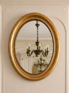 miroir ovale doré Louis-Philippe