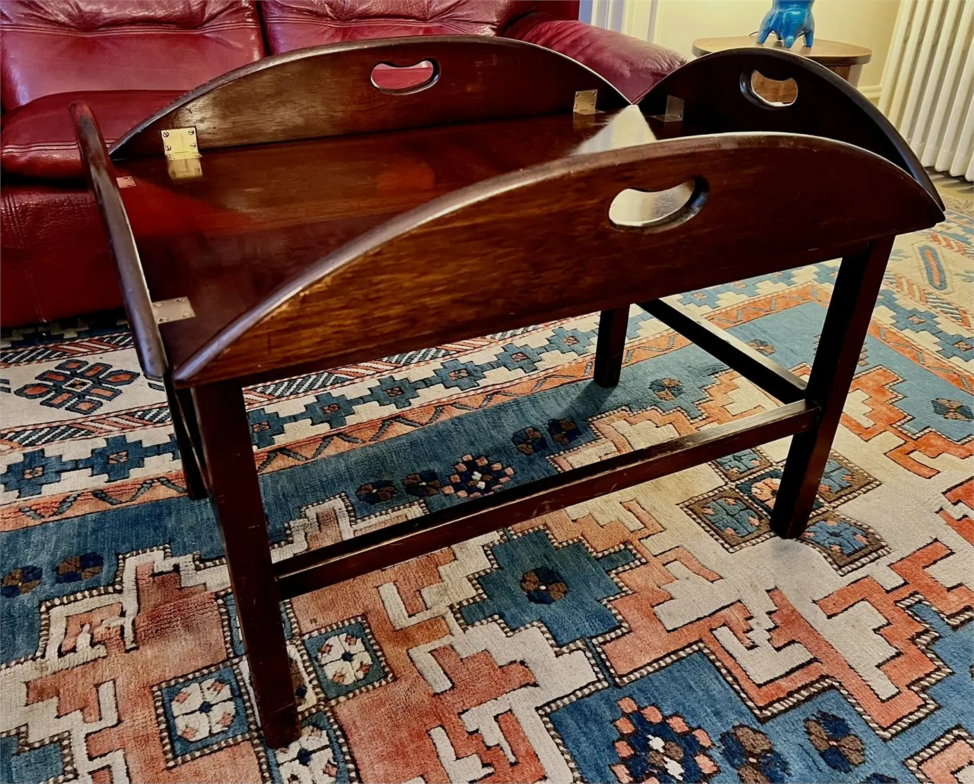 Table Butler’s Tray anglaise années 50 plateau amovible