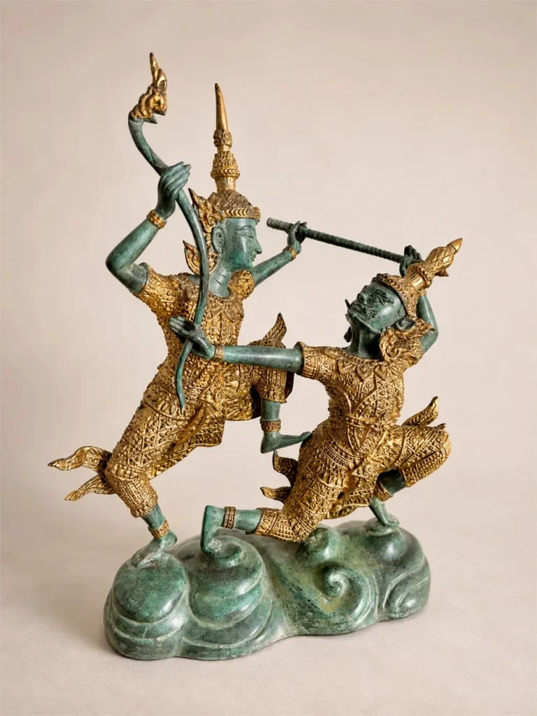 Sculpture en bronze thaïlandaise