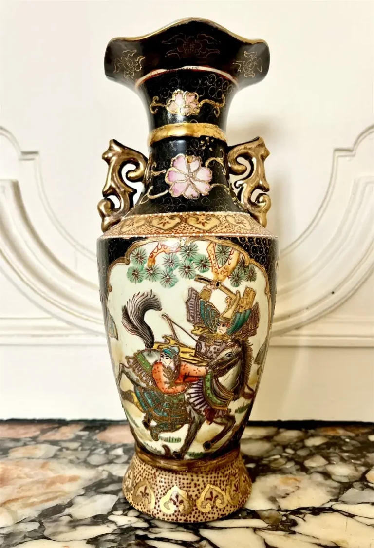 Vase japonais Satsuma décor samouraï