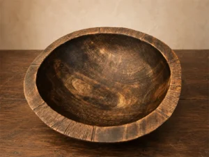 Grand bol africain ancien en bois – Afrique de l’Ouest