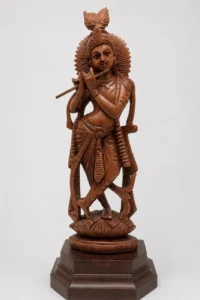 Krishna à la flûte en bois