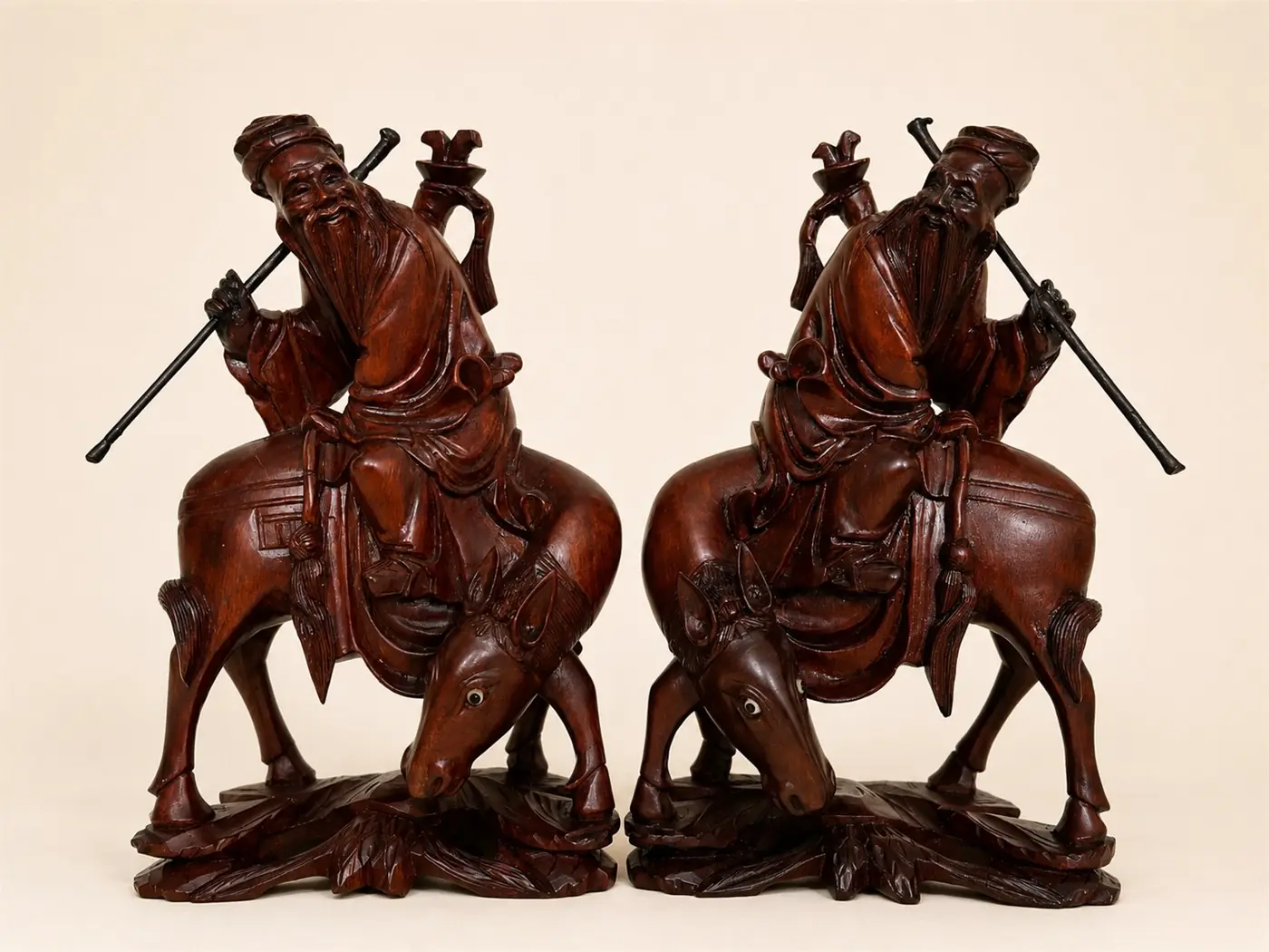 Sculptures chinoises en bois – Zhang Guolao