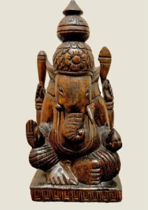 Statue de Ganesh en bois sculpté – Indonésie