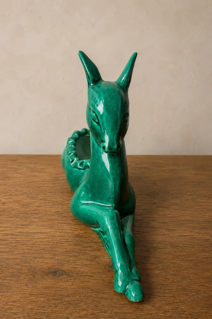 biche ceramique verte 3