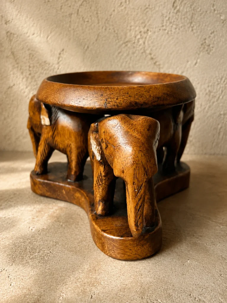 coupe en bois elephants inde 2