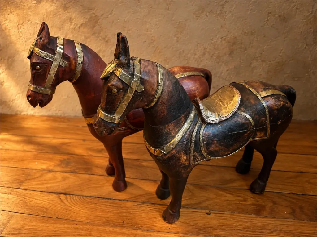 chevaux marwari indiens bois 01