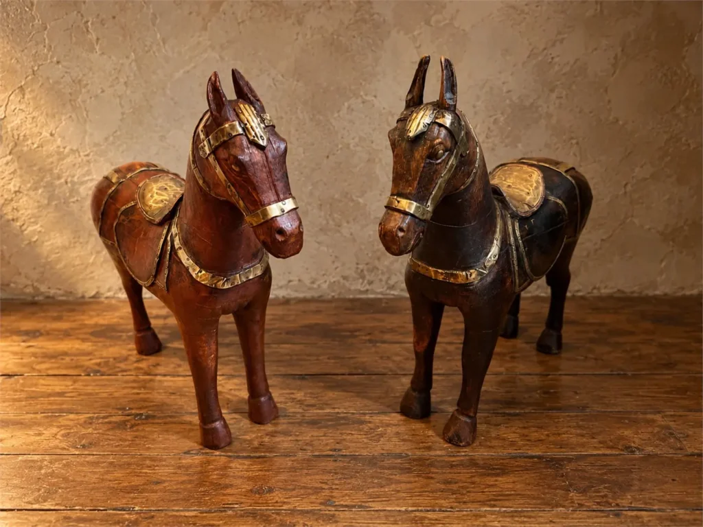 chevaux marwari indiens bois 05