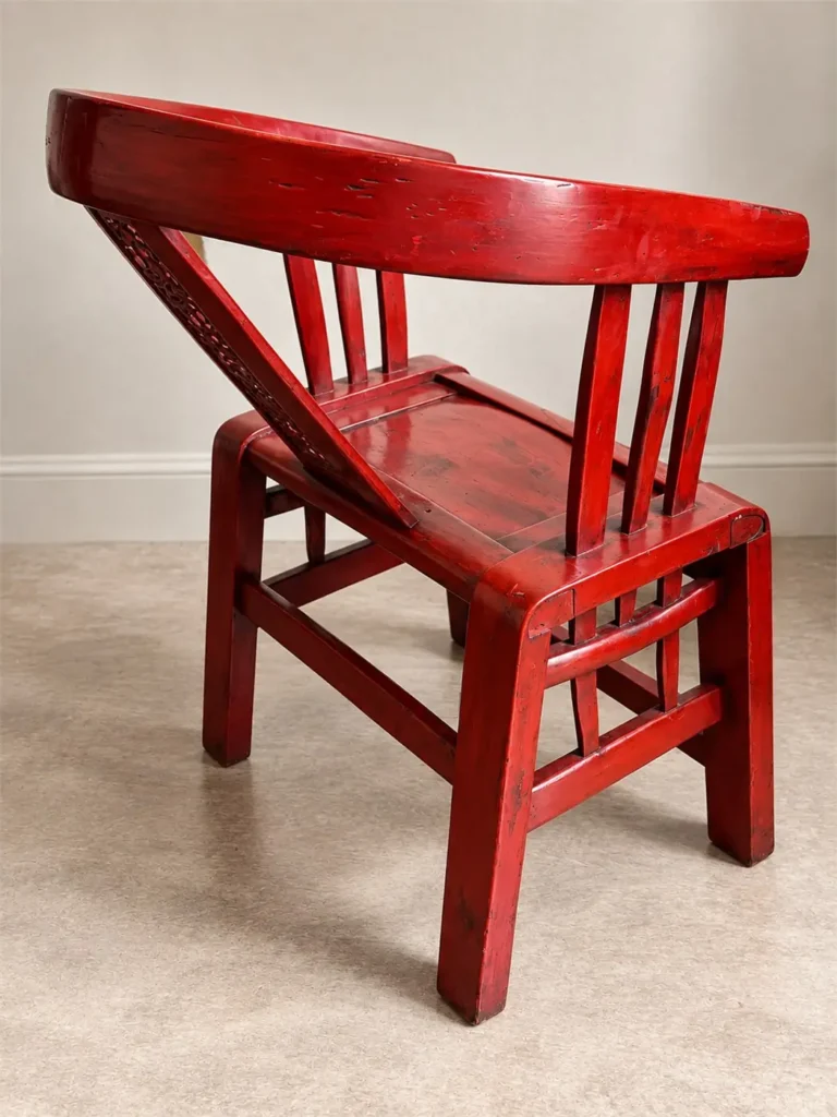 fauteuil chinois bois rouge 01