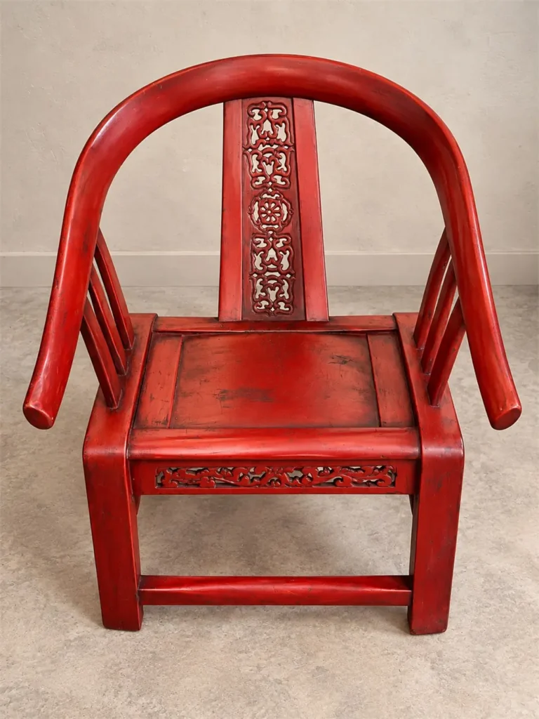 fauteuil chinois bois rouge 03