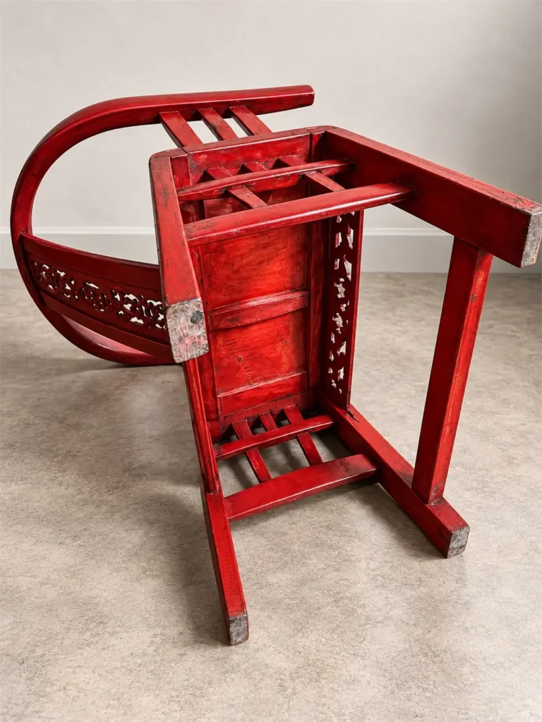 fauteuil chinois bois rouge 04
