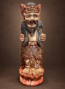 Prêtre pedanda balinais en bois polychrome 33cm vers 1940