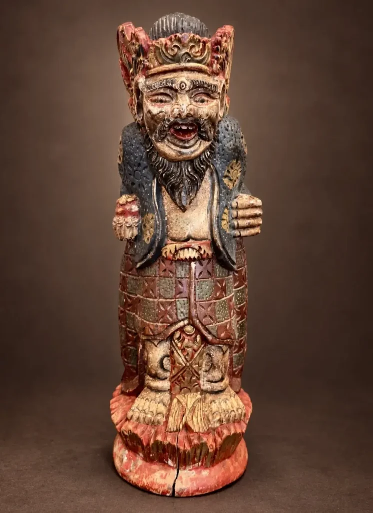 pretre pedanda balinais en bois polychrome 01