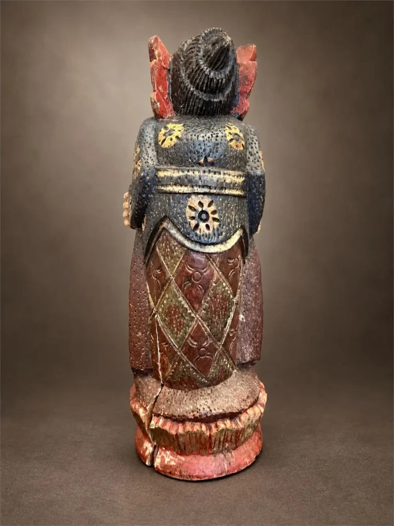 pretre pedanda balinais en bois polychrome 02
